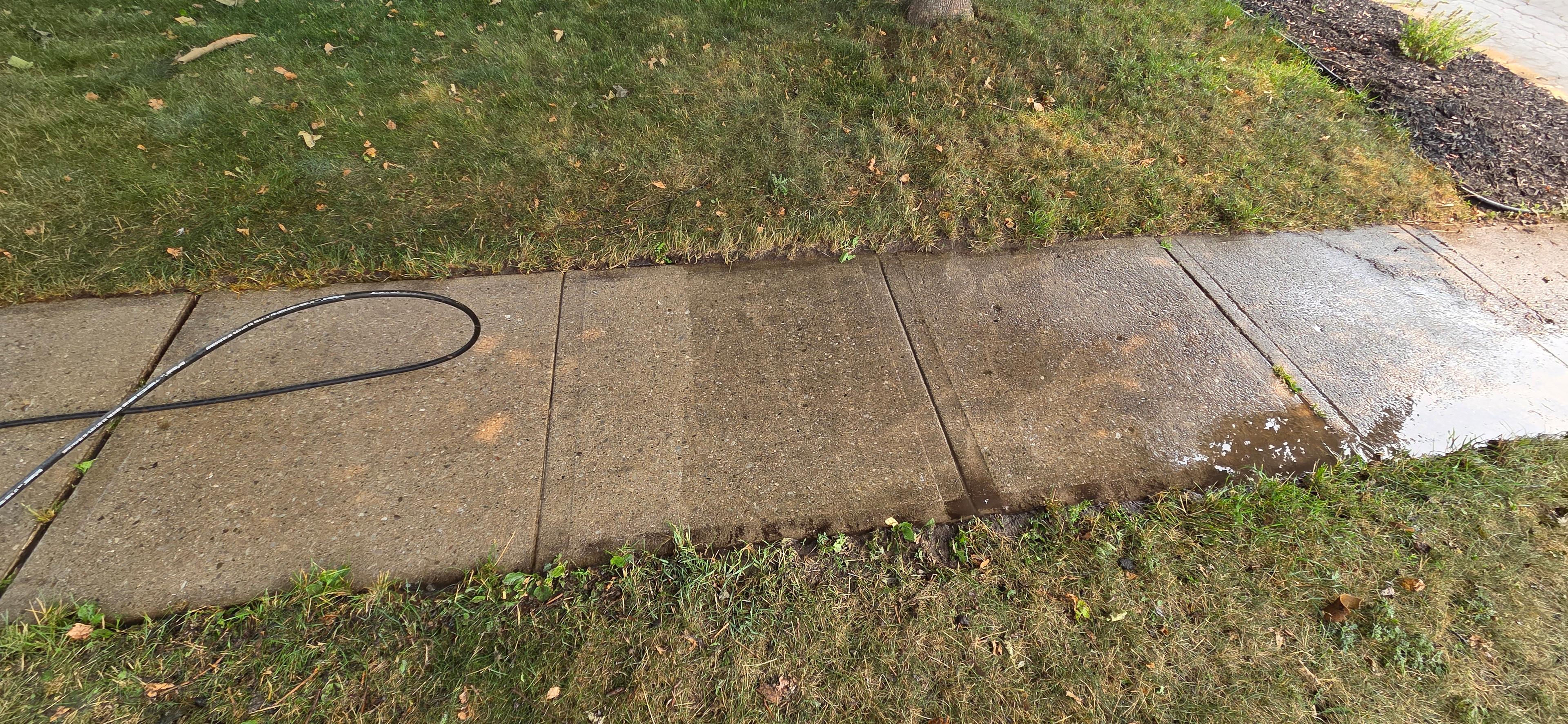Cleaned sidewalk completed by Grime and Growth